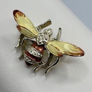 Tiny Wonder Honey Bee Rare Brooch 7/8” x 1.5”.